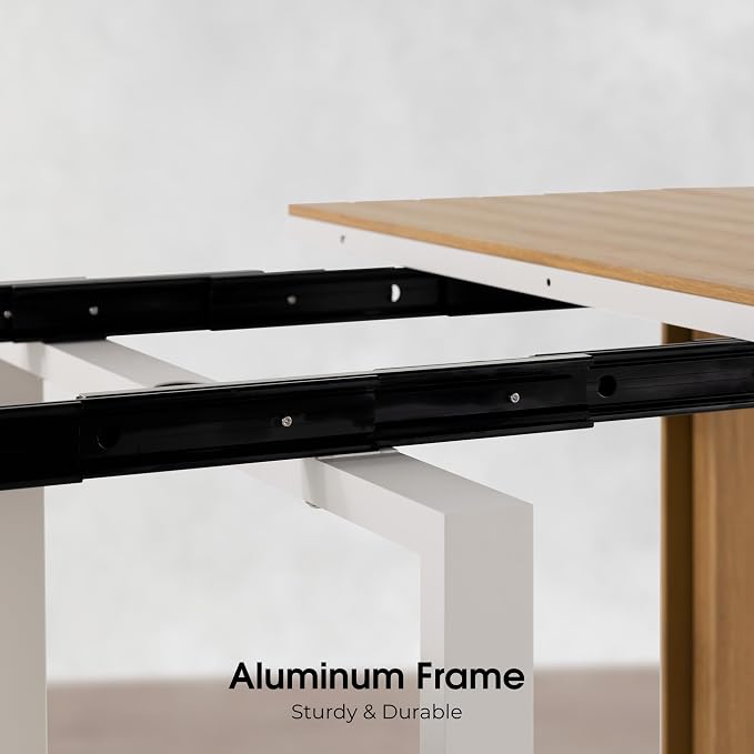 Transformer Table - Extendable Outdoor Dining Set up to 12, Expandable Patio Table, Weather-Resistant Patio Furniture, Light Oak, Natural (Table + Bench + 4 Chairs + Umbrella)