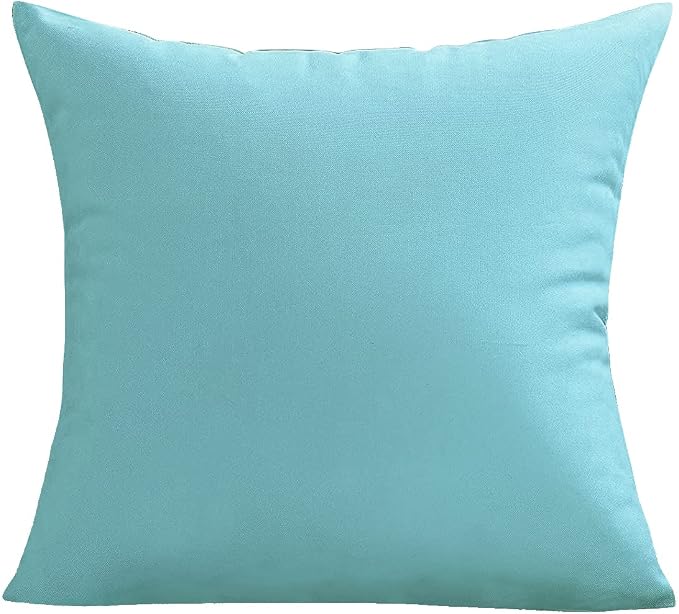 VAKADO Outdoor Waterproof Throw Pillow Covers 18X18 Set of 2 Decorative Aqua Patio Furniture Turquoise Cushion Cases Outside Decor for Couch Garden Bench Porch