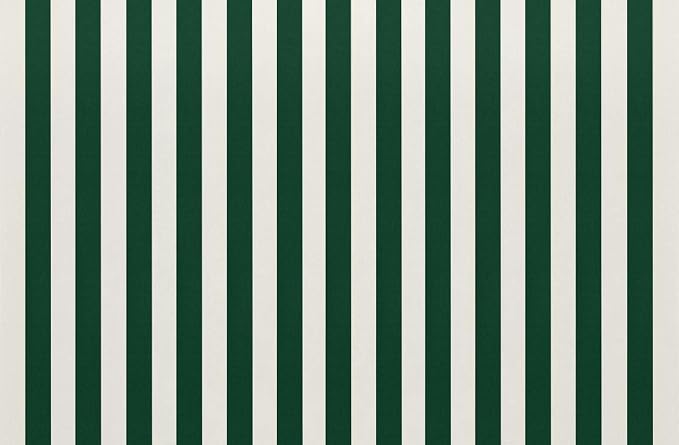RSH DECOR: Square Throw Pillows Set of 2 | 20" x 20" | All-Weather Spun Fabric | Water and Fade-Resistant | Outdoor Accent Pillows for Patio Furniture | Hunter Green & White Stripe