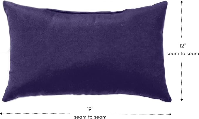 Greendale Home Fashions 2-Pack Outdoor 19x12 inch Rectangle Decorative Throw Pillow, Midnight