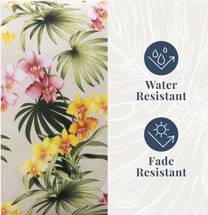 Tommy Bahama 18" x 18" Indoor/Outdoor Pillows, Pack of 2, Orchids Green | Water-Resistant, Fade-Resistant Cushions with Inserts, Reversible Covers For Patio, Poolside And Garden Seating