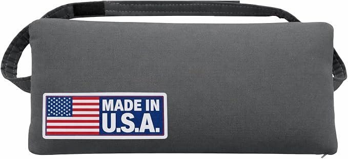 Sunbrella Headrest/Lumbar Pillow with Velcro Strap for Lounge, Charcoal | Outdoor Pillow for Chaise Loungers, Pool Chairs & Patio Furniture, 18" x 8" x 3"