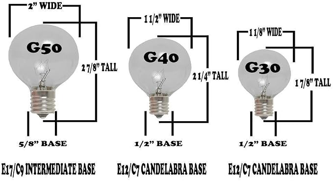 Novelty Lights 25' Clear Incandescent G30 Globe Outdoor String Lights