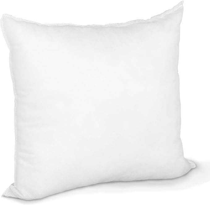 Hometex Canada Pillow Insert 22" x 22" Indoor Outdoor Polyester Filled Standard Cover (4 Pack)