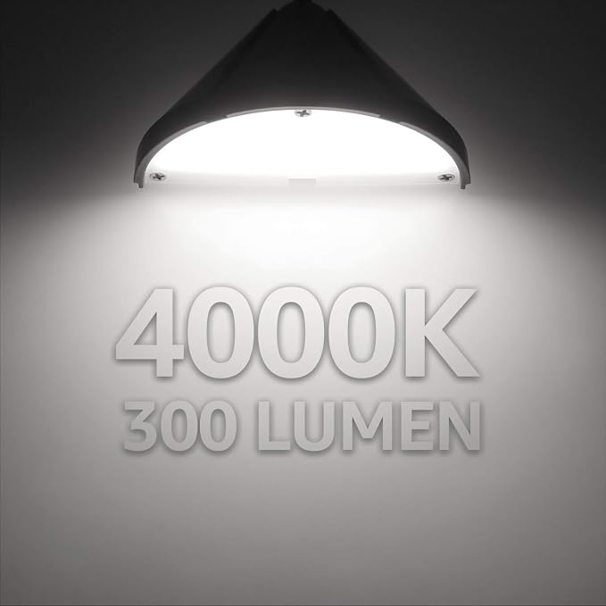 LEONLITE 4-Pack 4000K Low Voltage LED Deck Light Triangle Oil Rubbed Bronze | 12V Stair Railing Light, Outdoor Landscape Step Fence Light, IP65, UL Listed , Aluminum, Cool White