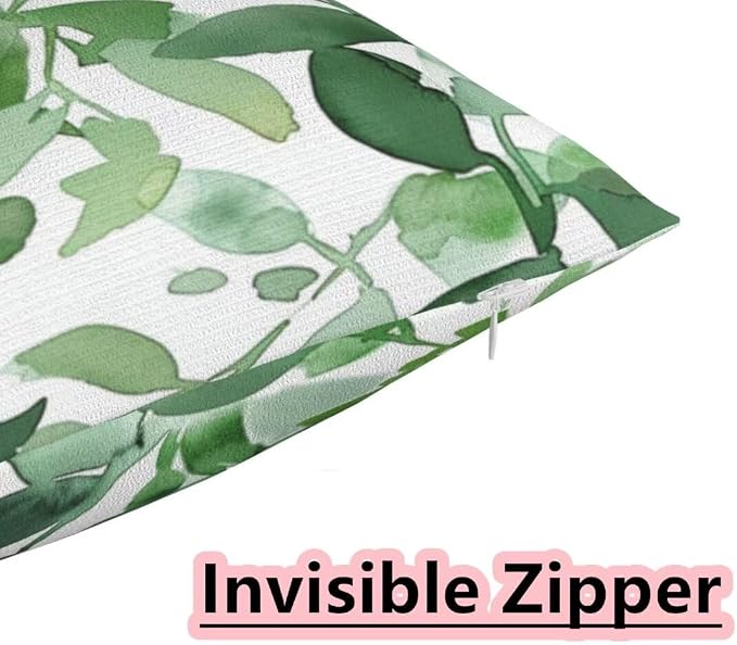 Outdoor Pillows Waterproof Set of 2 Outdoor Pillow Covers 28x36 Inch, Green Throw Pillows Plant Pillow Covers, Summer Garden Decorative Pillows Outdoor Pillows for Patio Furniture Car Home Decor-hs111