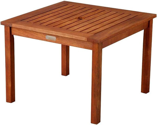 Outdoor Wood Umbrella Side Table End Table Patio Pool Furniture (Natural Finish)