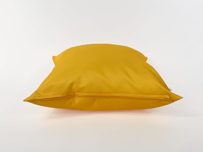 Pack of 2 Outdoor 20''x20'' Waterproof Yellow Throw Pillow Covers Decorative Square Patio Pillows for Patio Furniture (Samoan Sun)