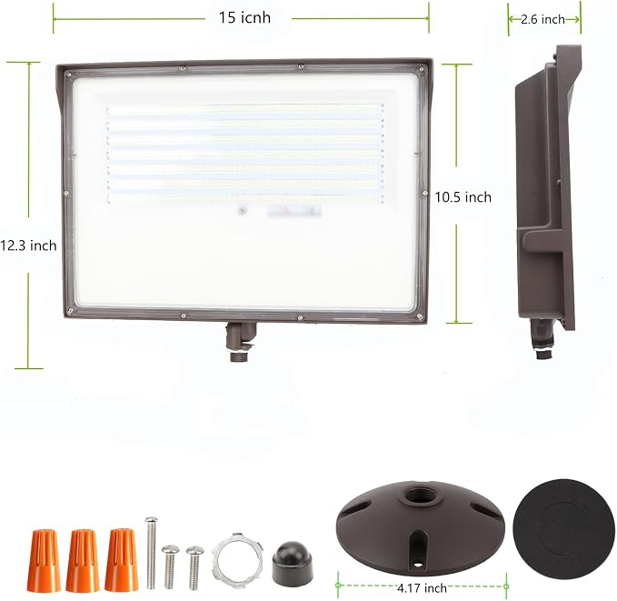 Dusk to Dawn 240W Outdoor LED Flood Light with 1/2" Knuckle Mount (Plate Included), 5000K 33600LM 100-277V, ETL Waterproof LED Security Flood Lighting for Sign/Flagpole/Tree/Yards/Advertising Boards