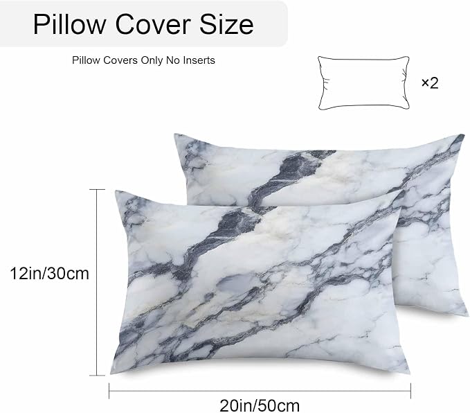 Abstract Marble Outdoor Pillow Covers 20x12 Inch Lumbar Pillow Covers Set of 2 Waterproof Decorative Throw Pillow Cases Modern Ink Painted Aesthetics Luxury Cushion Covers for Patio Furniture Garden