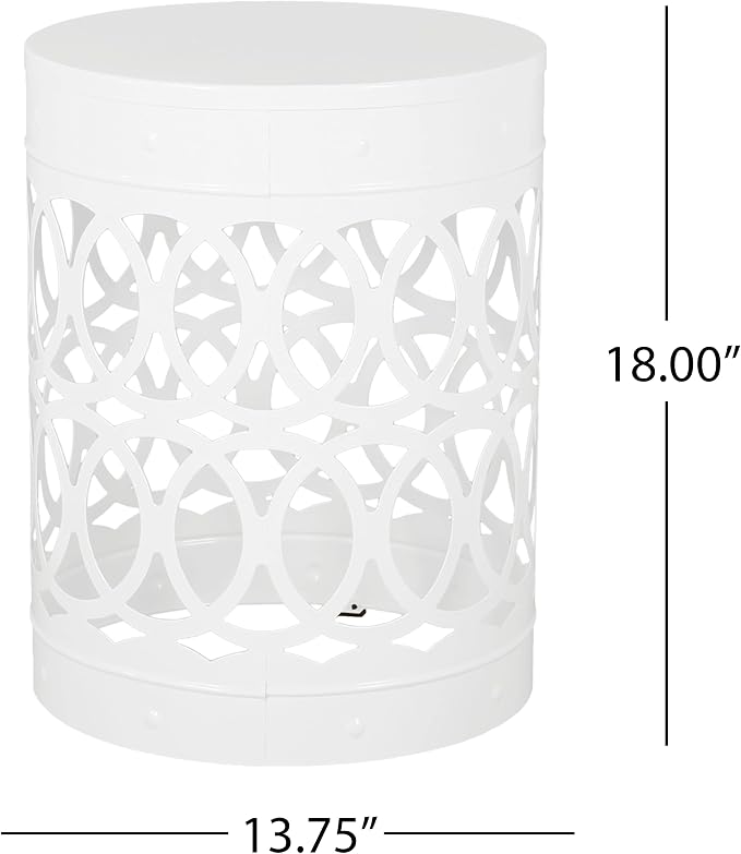 Christopher Knight Home Mellie Outdoor Side Tables - White