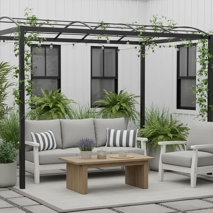 Set of 2 Outdoor Throw Pillows 19 x 12 Inch – Reversible Rectangle Patio Accent Pillows – Weather-Resistant Polyester Fabric – Eco-Friendly Recycled Polyfiber Fill – Canopy Stripe Gray