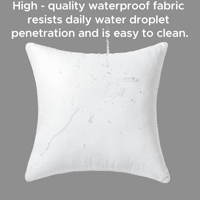 26x26 Waterproof Outdoor Pillow Inserts Set of 2 | 26x26 Oversized Pillow Inserts, Water-Resistant Outdoor Fabric, 7D Polyester Fill, Plush Support, Shape Retaining