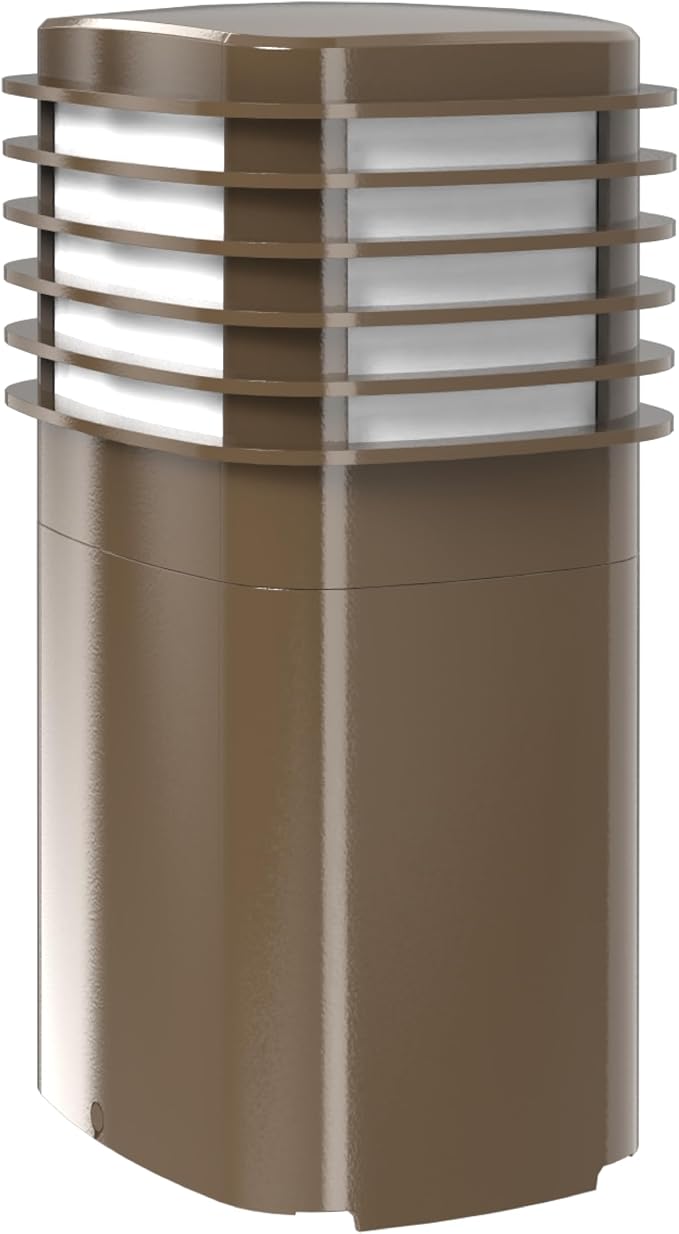 TayMac Bronze Pagoda Light Slide Cover PPPLZ for ParkPost Outdoor Power Enclosure (Required), 600-Lumen 2700K Polycarbonate Post Cap Light for Garden Decor, Seamless Pagoda Lighting Accessory