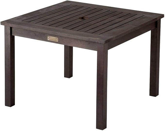 Outdoor Wood Umbrella Side Table End Table Patio Pool Furniture (Espresso)