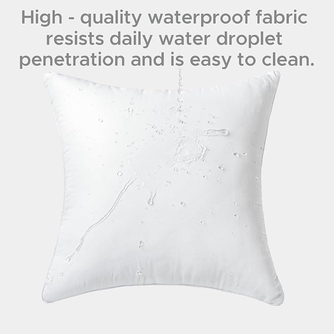 16x16 Outdoor Pillow Inserts Set of 4 Small Size Waterproof Square White DecorativeThrow Pillow Inserts for Indoor Couch Sofa Beds Cushions Outdoor Patio Furniture Cushions