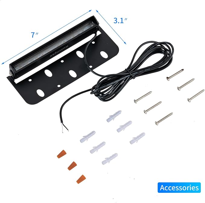 Black 8-Pack 7inch 3W 2700K Soft White Hardscpe Lighting | 12V AC/DC Retaining Wall Lights,Low Voltage Landscape Lighting,Hardscape Paver Light,Outdoor Step Lights