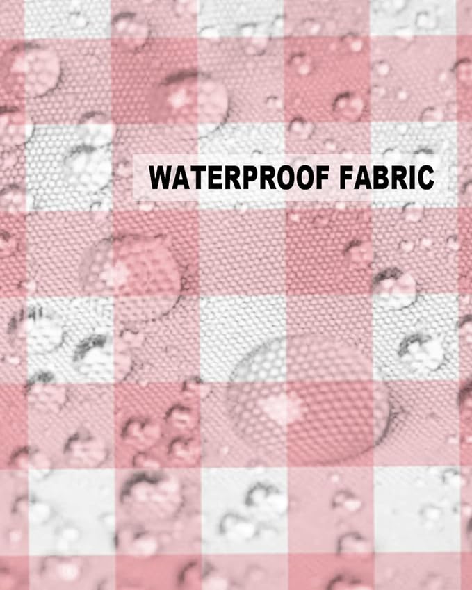 Outdoor Waterproof Throw Pillow Covers Set of 2 Romantic Love Pillowcases 20x20 Inches Pink Buffalo Check Plaid Patio Decorative Pillows Cushion Case Patio Pillows for Couch Bed Chair Garden