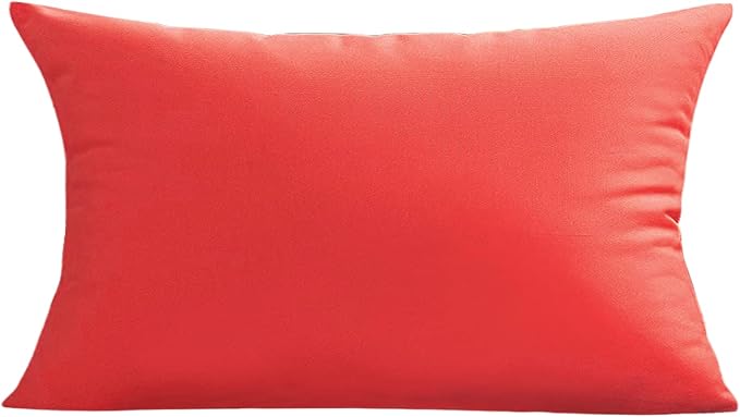 VAKADO 12x20 Outdoor Christmas Waterproof Throw Pillow Covers Set of 2 Decorative Outside Patio Furniture Cushion Cases Decor for Garden Bench Porch Couch Tent,Red