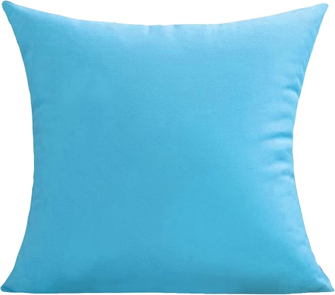 VAKADO Outdoor Waterproof Throw Pillow Covers Decorative Sky Blue Outside Patio Furniture Cushion Cases Decor for Garden Bench Porch Couch Tent Sunbrella 20x20 Pack of 2