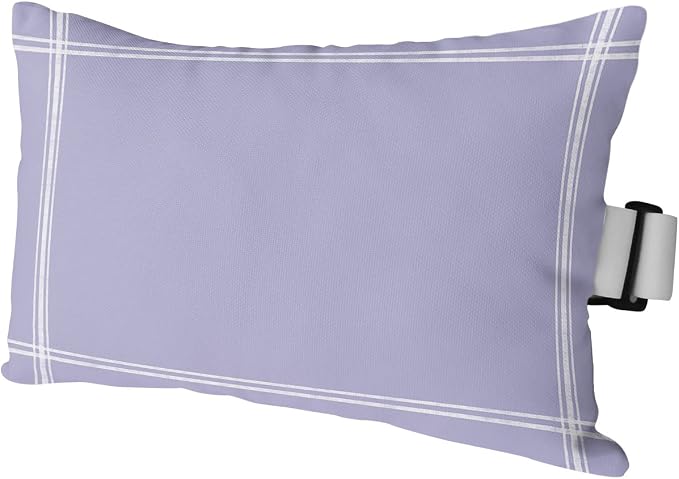 Outdoor Pillows Covers with Inserts Solid Color Medium Purple Waterproof Recliner Pillow with Adjustable Strap Throw Pillows for Patio Furniture Pool Lounge Chair, 11x16 inch, 1PCS