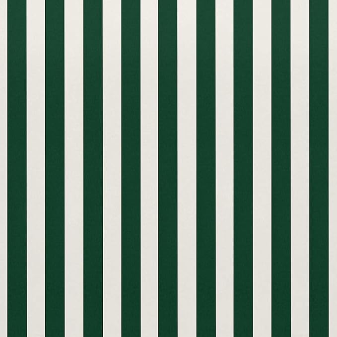 RSH Décor Neck Roll Bolster Pillows – Set of 2 | 20” x 6” | Outdoor Throw Pillows for Patio Furniture, Porch, Deck, or Poolside Chairs | Water & Fade-Resistant | Hunter Green & White Stripe