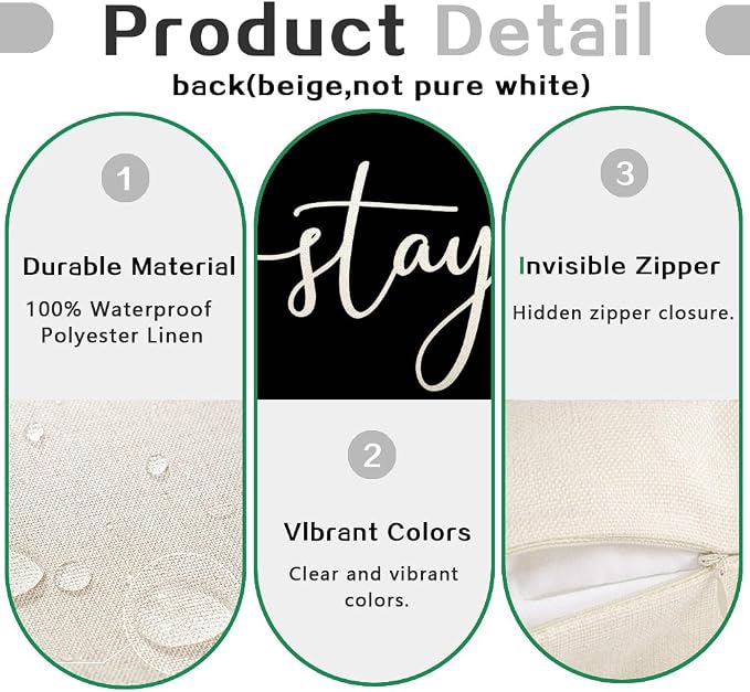 RABUSOFA Black Outdoor Pillow Covers 12x20 Waterproof Stay Cozy Decoration | Outdoor Patio Decoration, Waterproof & Durable Fabric, Machine Washable, Invisible Zipper, Not Insert