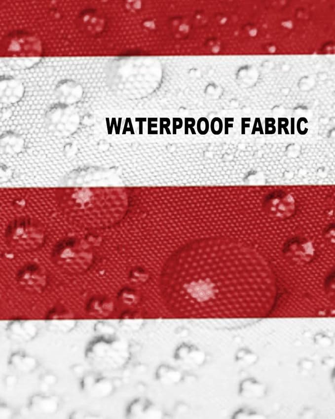Outdoor Pillows Christmas Stripes Red Waterproof Outdoor Pillow Covers Geometric Red White Polyester Throw Pillow Covers Garden Cushion Decorative Case for Patio Couch Decoration Set of 2