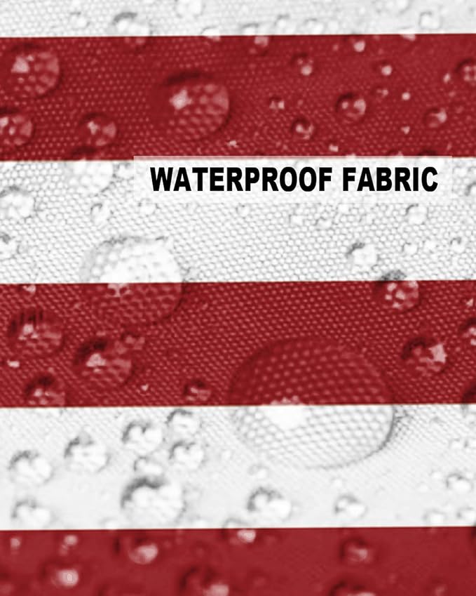 Outdoor Waterproof Pillow Covers for Patio Furniture Merry Christmas Decorative Throw Pillow Cover Red And White Stripes Pillowcases Set of 2 Cushion Case for Sofa Couch Chair Home Decor 20 x 20 In