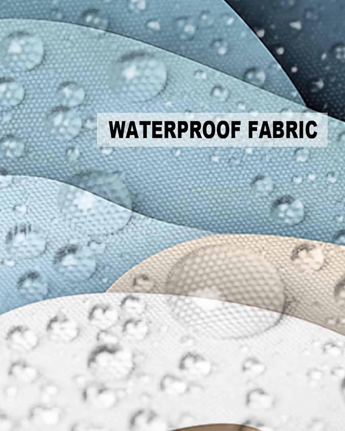 Pack of 2 Blue Brown Abstract Outdoor Pillow Waterproof Covers 20x12 inch, Gradient Water Ripple Polyester Throw Pillow Covers Garden Cushion Decorative Case for Patio Couch Decoration