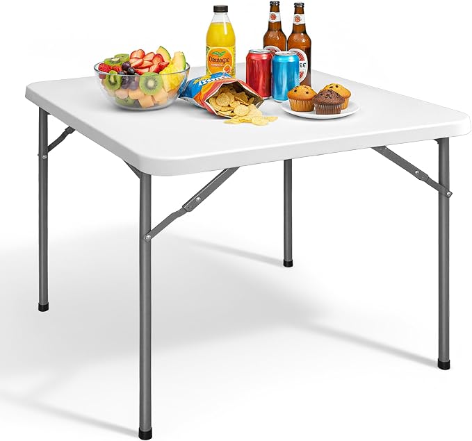 ZENY 3 Foot Portable Folding Table Camping Picnic Table Indoor Outdoor Dining Party Picnic Plastic Table