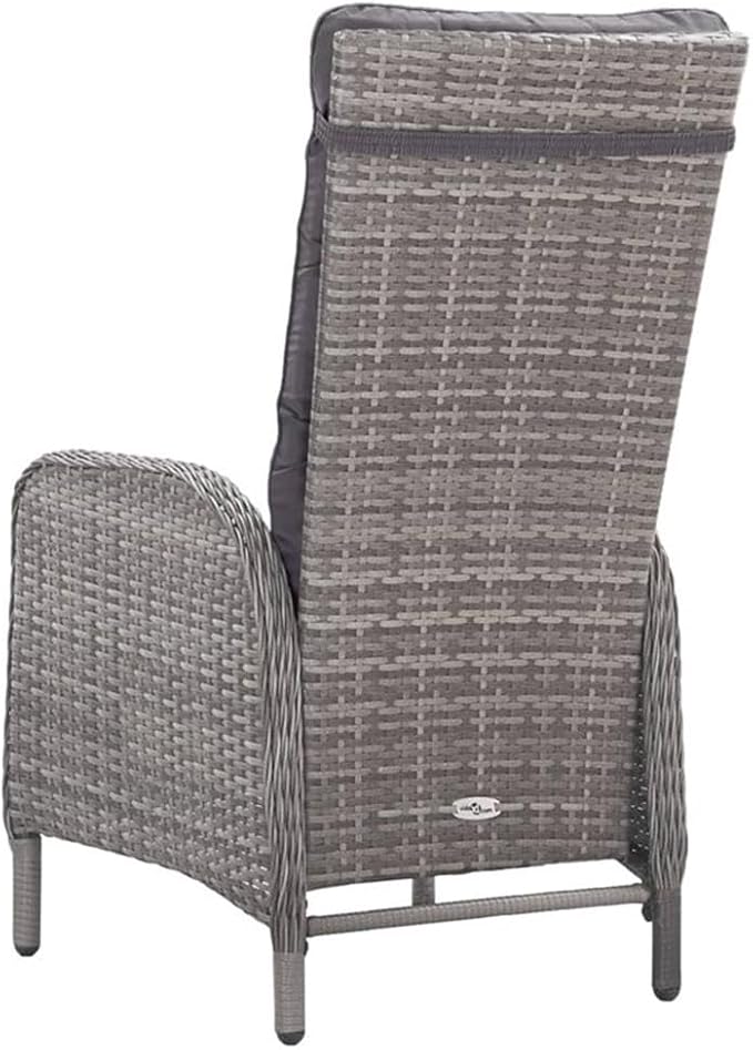 Afuera Living Contemporary 5-Piece Patio Dining Set, Weather-Resistant PE Rattan with Cushions, Gray Finish, Powder-Coated Frame, 31.5 x 31.5 x 29.5 in Table, Garden or Terrace Outdoor Dining
