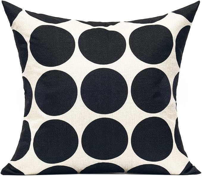 All Smiles Outdoor Waterproof Throw Pillow Covers 18X18 Set of 4,Black Beige Decorative Cushion Covers Boho Decorations Outside for Patio Furniture Porch Seat Chair Couch Sofa Living Room Geometric