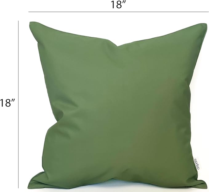 Pack of 2 Outdoor 20''x20'' Waterproof Green Throw Pillow Covers Decorative Square Patio Pillows for Patio Furniture (Loden Frost)