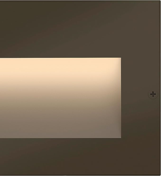 Hinkley Landscape Taper 1563BZ Horizontal 12v Step Light, Low-Voltage Integrated LED, Recessed Mount, Safe for Wet Conditions, Wiring Kit Included, Bronze Finish