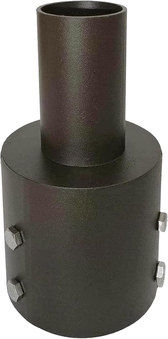 Tenon Adapter for 3 inch Round Pole Vertical Bracket Adapter with Slip Fitter Mount (2-3/8" O.D.) Mounting Bracket Accessories for Outdoor Shoebox Lighting Parking Lot Light Street Light