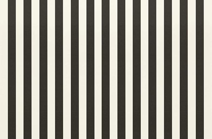 RSH DECOR Set of 2 - Indoor/Outdoor Decorative Neckroll/Throw Pillows Made with Black & White Cabana Stripe Fabric - Made in USA