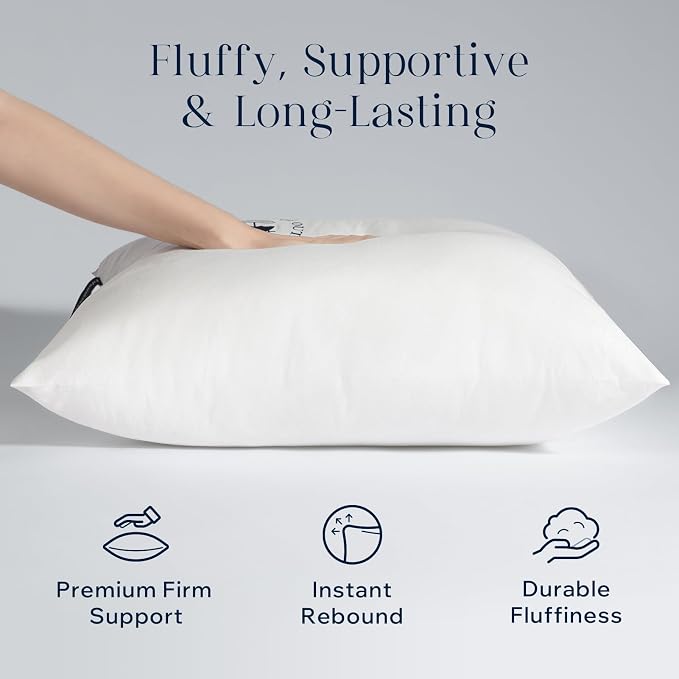 Phantoscope 18x18 Outdoor Pillow Inserts 4 Pack Outdoor Pillows Waterproof | Water Resistant Outdoor Pillows for Patio Porch Furniture Indoor Decorative Throw Pillows Fillers Couch Sham Cushion Stuffer