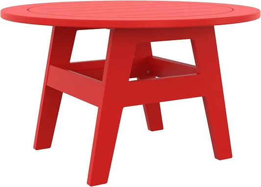Outdoor Coffee Table, Red – Durable Recycled Plastic Table, All-Weather