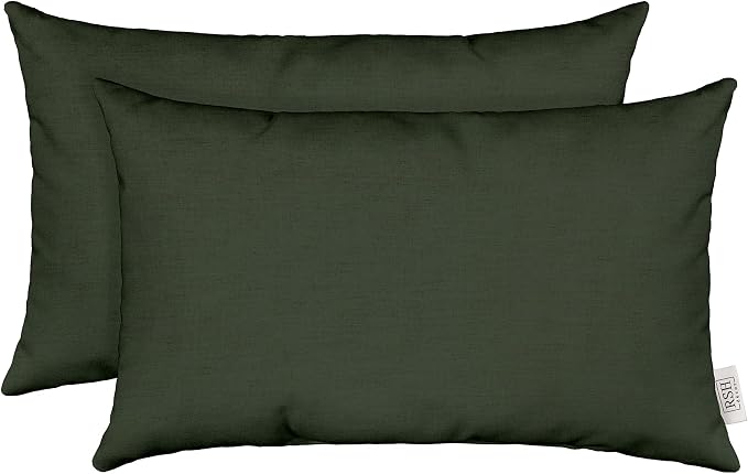 RSH DECOR: Sunbrella Play Jumbo Lumbar Pillows Set of 2 | 26" x 16" | Water and Fade-Resistant Performance Fabric | Outdoor Pillow Covers with Down-Alternative Inserts | Play Jungle