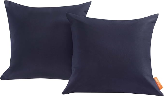 Modway Convene Outdoor Patio All-Weather Pillow in Navy - Set of 2