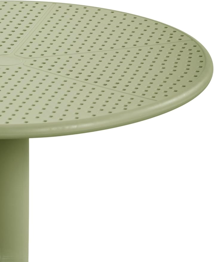 Christopher Knight Home Elshore Patio Bistro Table, Outdoor Plastic Round Table with Pedestal Base, Compact Bistro Table for Garden/Balcony/Poolside, Modern Coffee Table, Accent Table, Sage Green