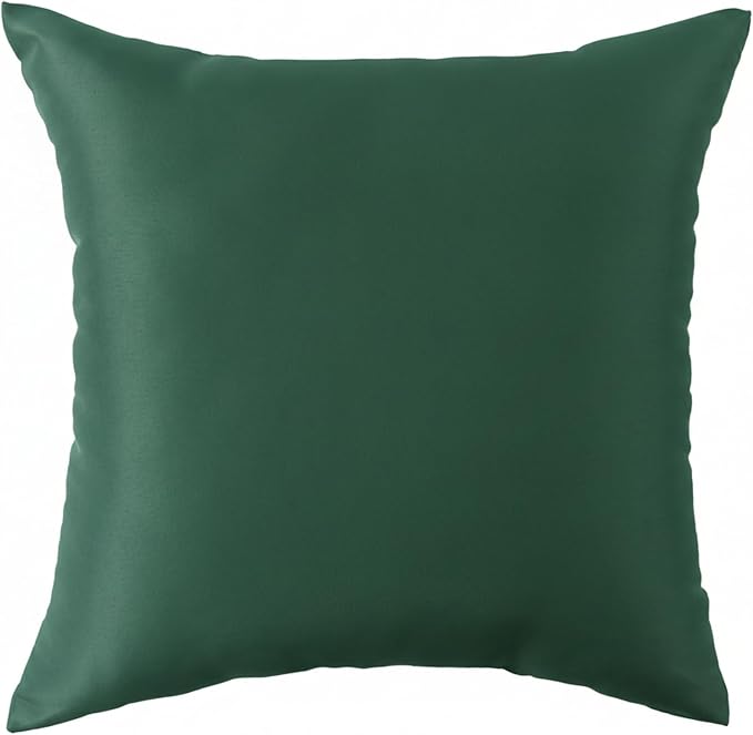 16 x 16 Inch Tropical Monstera Outdoor Pillow, Green Waterproof Patio Throw Cushion for Porch Furniture, Fade Resistant Square Decorative Pillow with Reversible Design