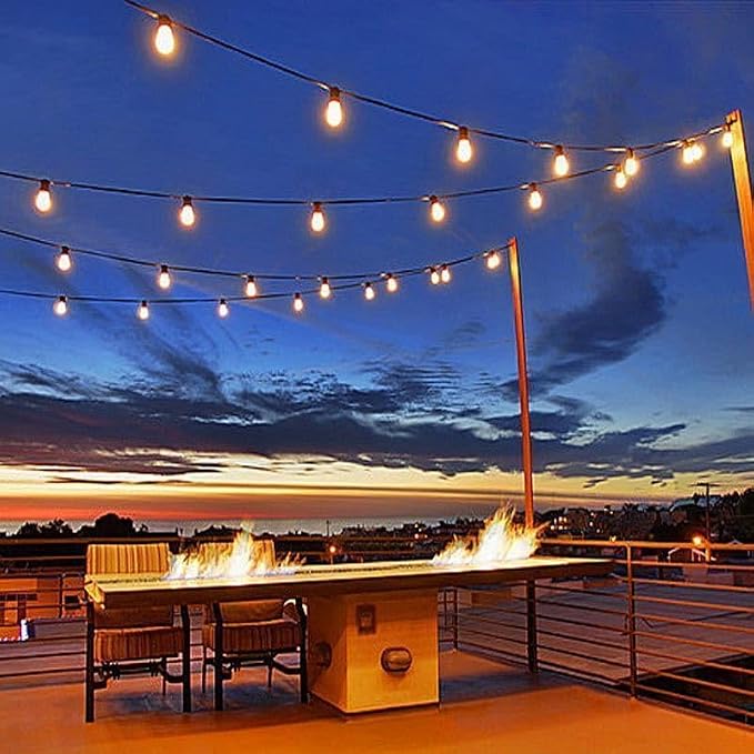 Novelty Lights 25' Warm White LED G30 Globe Outdoor String Lights