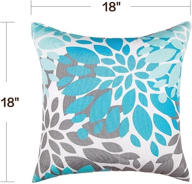 JMGBird 18x18 Throw Pillow Waterproof Outdoor Pillows with Inserts Included | Pack of 2 Waterproof Throw Pillows with Insert 18×18 Inch Weather-Resistant Decorative Cushions for Patio Furniture