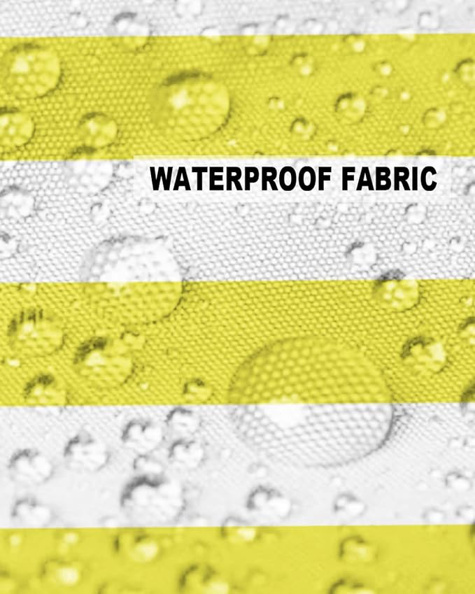 Outdoor Waterproof Pillow Covers for Patio Furniture Yellow and White Stripes Decorative Throw Pillow Cover Solid Striped Pillowcases Set of 2 Cushion Case for Sofa Couch Chair 20 x 20 in