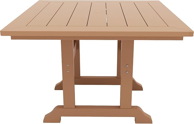 HDPE Laguna 43" Square Dining Table,Teak
