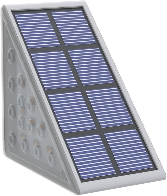 Solar Step Lights,6 Pack RGB Solid Color Changing Solar Stair Lights Outdoor Waterproof IP67 Auto On Off,Solar Lights for Steps,Stair,Patio,Yard,Porch,Front Door,Deck Decor