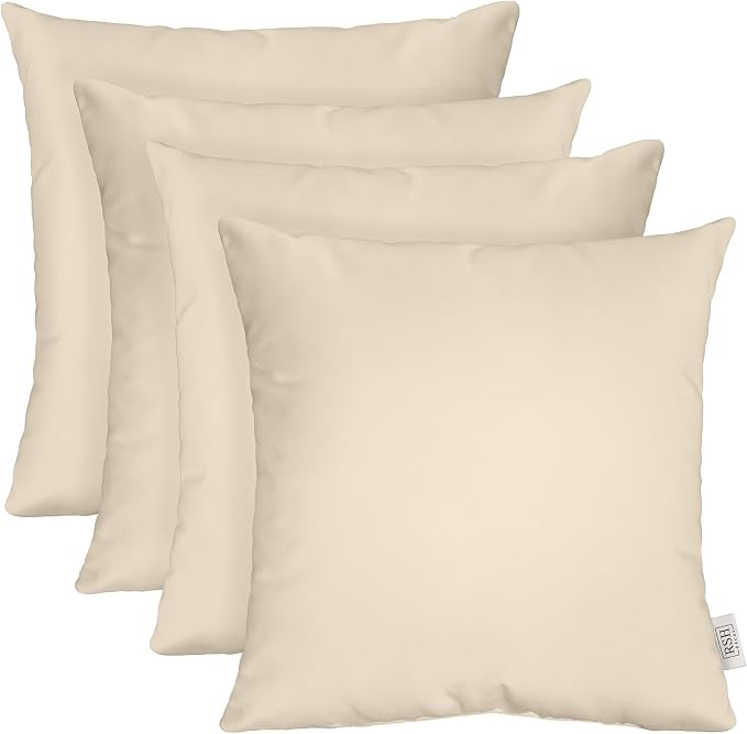 RSH DECOR Square Throw Pillows Set of 4, 17" x 17", Outdoor Pillows Waterproof, Patio Furniture Pillow, Decorative Outdoor Throw Pillow, Spun Polyester, Kiwi Green, Made in USA