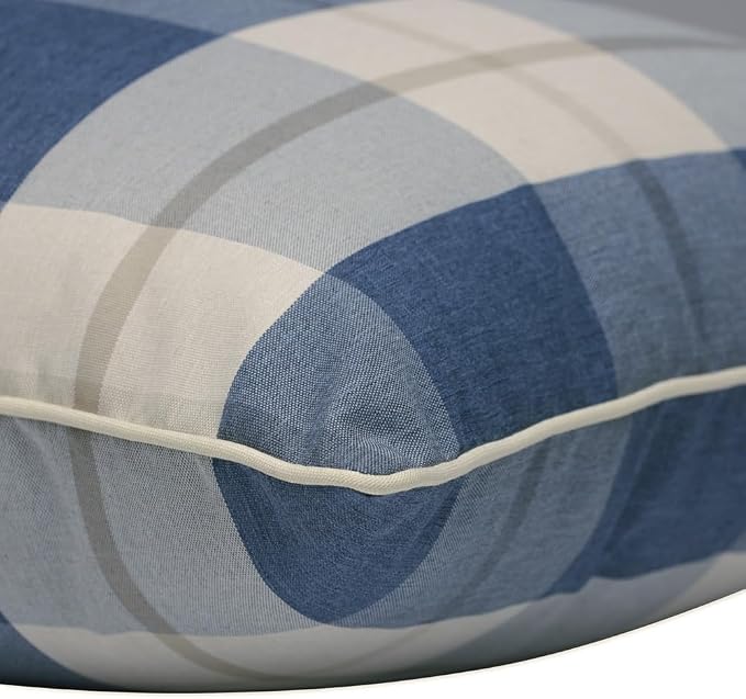 Pillow Perfect Outdoor/Indoor Branson Lapis Blue Throw Pillows, 16.5" x 16.5", Pack of 2